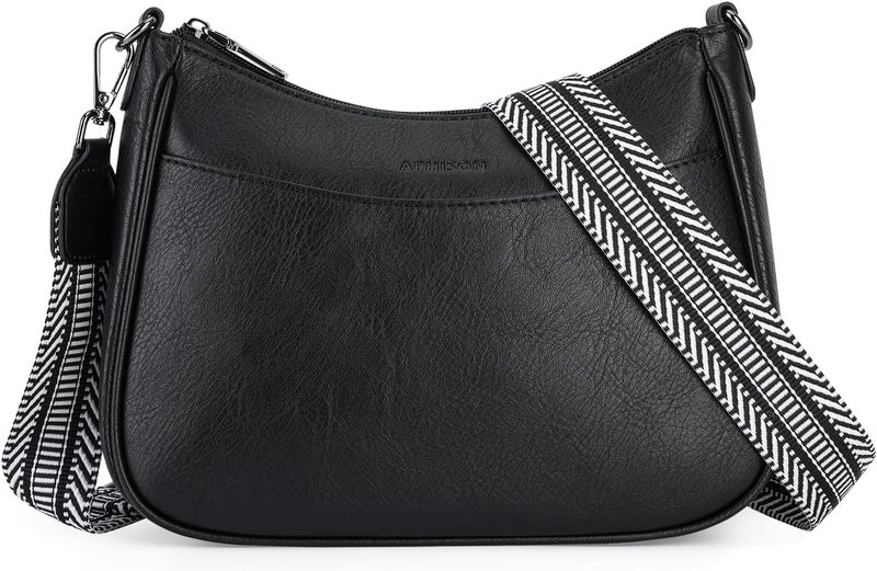 APHISON Trendy Leather Crossbody Purse with Adjustable Strap, Women's Shoulder Handbag - Image 1